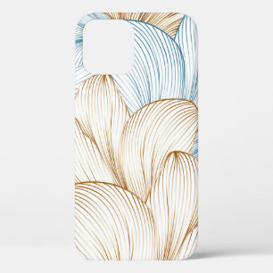 Funda Para iPhone 12 Vintage lujoso fondo floral sin fisuras con gol