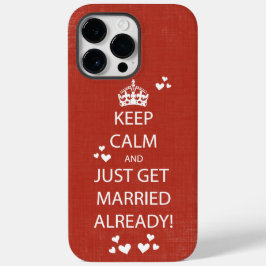 Funda Para iPhone 14 Pro Max De Case-Mate Vintage MANTENGA LA CALMA DE CASARSE