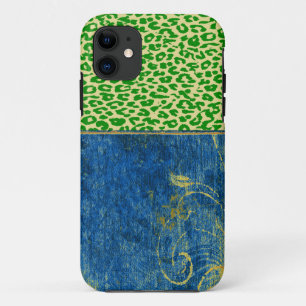 title_seo2 Vintage mod floral con piel de leopardo verde