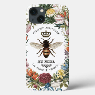 FUNDA PARA iPhone 13 VINTAGE MODERNA BOTANICAL QUEEN BEE