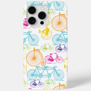 Funda Para iPhone 15 Pro Max Vintage Moderno Bicicleta Color brillante Patrón d