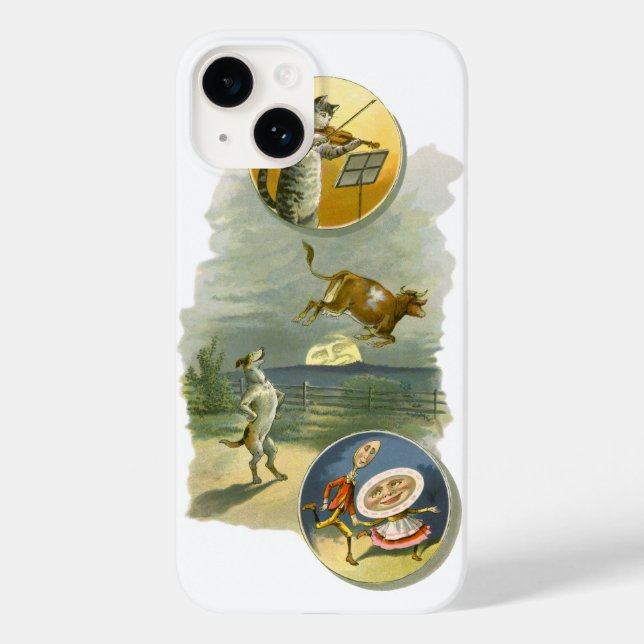 Funda De Case-Mate Para iPhone Vintage Mother Goose Nursery Rhyme Hey Diddle (Reverso )