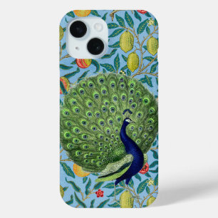 Funda Para iPhone 15 Vintage Open Fan Feathers Peacock