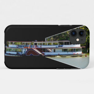 Funda Para iPhone 11 Vintage Paddle Steamer On the River,