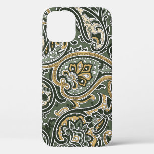 Funda Para iPhone 12 vintage Paisley patrón étnico oriental sin foco