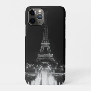 Funda Para iPhone 11 Pro Vintage Paris Fontains Torre Eiffel noche