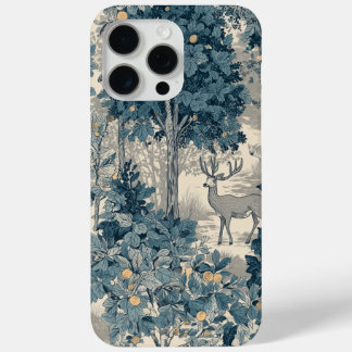 Funda Para iPhone 15 Pro Max Vintage Pastel Orchard Stag In Soft Blue
