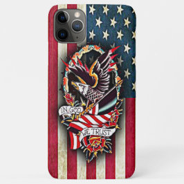 Funda Para iPhone 11 Pro Max Vintage Patriótico Americano Bandera Bald Eagle Ta