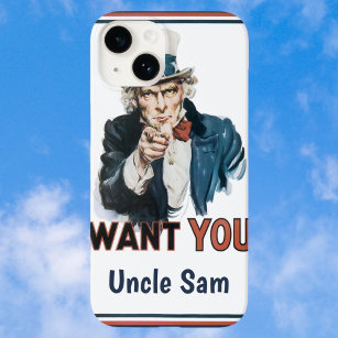 Funda Para iPhone 14 De Case-Mate Vintage Patriótico Tío Sam, te quiero para el Ejér