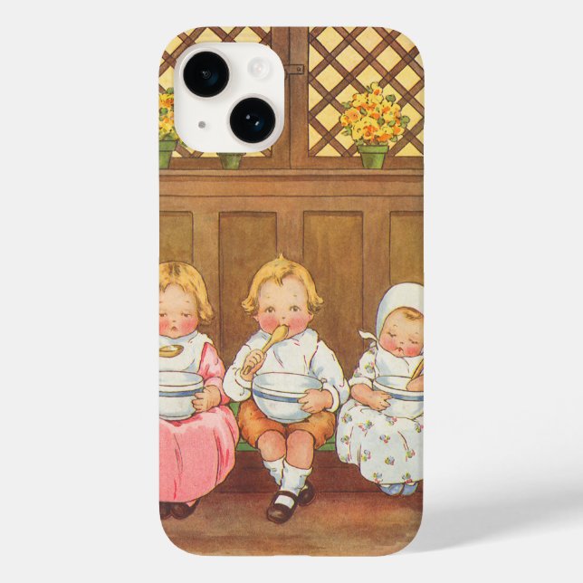Funda De Case-Mate Para iPhone Vintage Pease Gachas de avena Calor Niños Caluroso (Reverso )