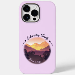 Funda Para iPhone 14 Pro Max De Case-Mate Vintage Purple Yellow Farmhouse Mountain Sunset