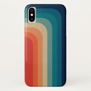 Funda Para iPhone X Vintage & Retro 70s Style - Color Stripes