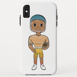 Funda Para iPhone XS Max vintage retro jugador de fútbol arcoíris ombre