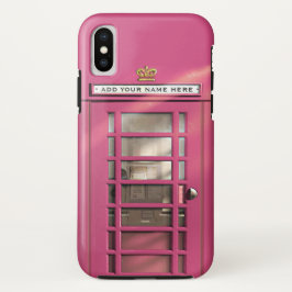 Funda Para iPhone XR Vintage rosado femenino divertido Londres