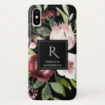 FUNDA PARA iPhone X VINTAGE RUBOR NEGRO PINK BURGUNDY PROTEGE FLORAL<br><div class="desc">Si necesitas más personalización,  por favor,  no dudes en enviarme un mensaje a yellowfebstudio@gmail.com.</div>