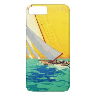 Vintage Sail Boats Travel iPhone 7 Plus Funda