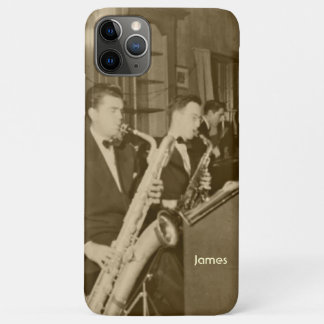 Funda Para iPhone 11 Pro Max Vintage Saxofón Big Band Personal