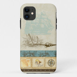 title_seo2 Vintage Ship Anchor Map Compass Rosa n Shells Mens