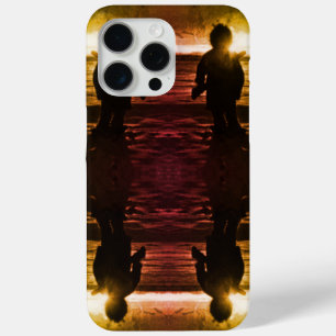 Funda Para iPhone 15 Pro Max Vintage USA alaska eskimo hunter sunset