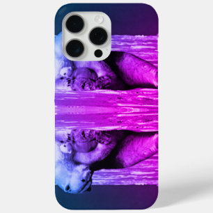 Funda Para iPhone 15 Pro Max Vintage USA Alaska madre oso polar