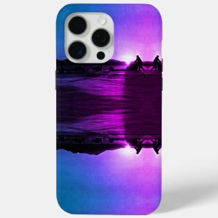 Funda Para iPhone 15 Pro Max Vintage USA Alaska sol de medianoche mushing