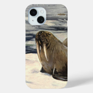 Funda Para iPhone 15 Vintage Walruses in the Arctic Snow by CE Swan