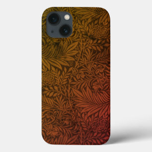 Funda Para iPhone 13 Vintage William Morris Larkspur Botánico Naranja