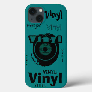 Funda Para iPhone 13 VINYL 45 RPM Record 1965 Verde azulado