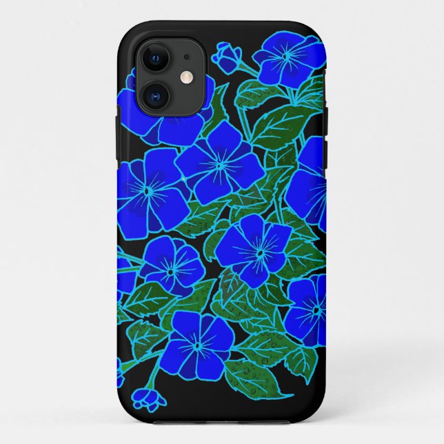 Funda De Case-Mate Para iPhone Violaciones azules #1 (Reverso)