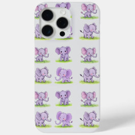 Funda Para iPhone 15 Pro Max Violet Baby Elephant iPhone/iPad Case