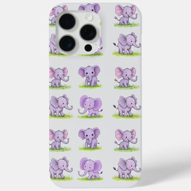 Funda De Case-Mate Para iPhone Violet Baby Elephant iPhone/iPad Case (Reverso )