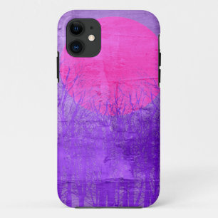 Funda Para iPhone 11 Violet Sunset   Pintura abstracta
