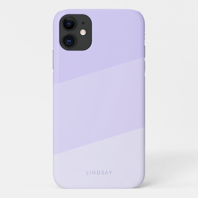 Funda De Case-Mate Para iPhone Violeta de degradado geométrico moderno  (Reverso)