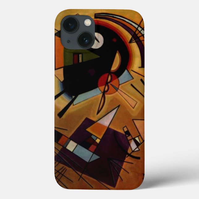 Funda De Case-Mate Para iPhone Violeta negra de Kandinsky (Reverso)