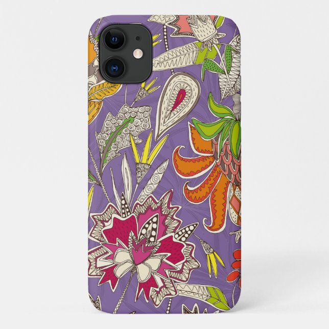 Funda De Case-Mate Para iPhone violeta pop chintz (Reverso)