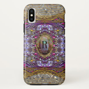 Funda Para iPhone XS Violets Baylphine Hermoso Monograma