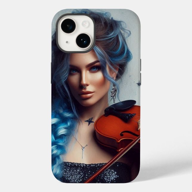 Funda De Case-Mate Para iPhone Violin, músico zodiaco de Taurus (Reverso )