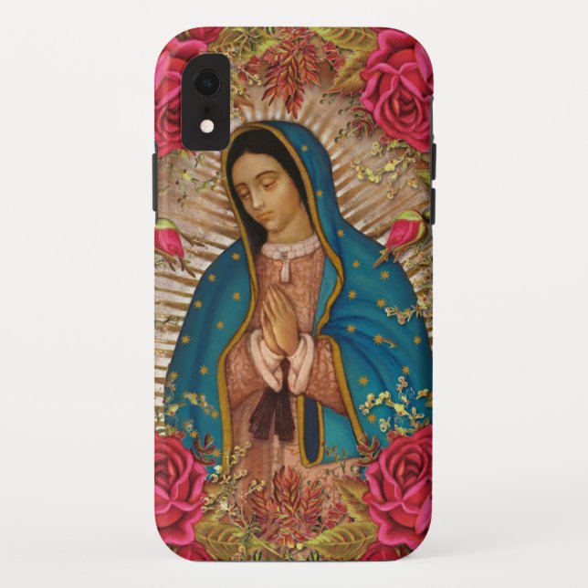 Funda De Case-Mate Para iPhone Virgen Católica María Guadalupe Religiosa Católica (Reverso)