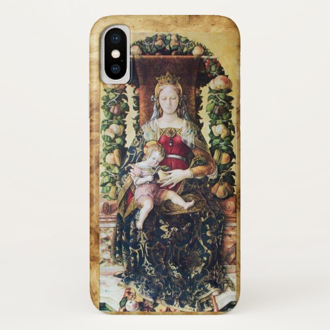 Funda De Case-Mate Para iPhone VIRGEN CON NIÑO , Pergamino (Reverso)