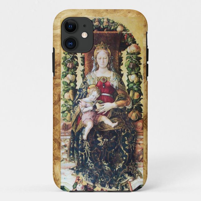 Funda De Case-Mate Para iPhone VIRGEN CON NIÑO , Pergamino (Reverso)