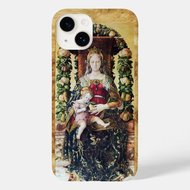 Funda De Case-Mate Para iPhone VIRGEN CON NIÑO , Pergamino (Reverso )