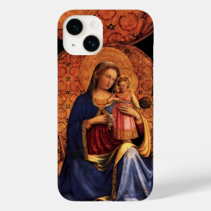 Funda Para iPhone 14 De Case-Mate VIRGEN CON NIÑO Y SANTOS, azul negro