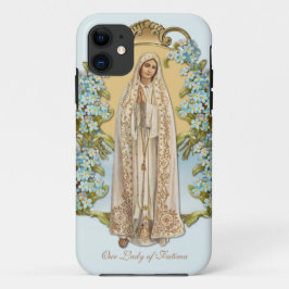 Funda Para iPhone 11 Virgen María Floral Dama Religiosa De Fátima