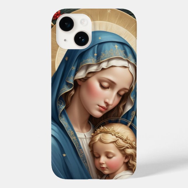 Funda De Case-Mate Para iPhone Virgen María Tradicional Católica (Reverso )