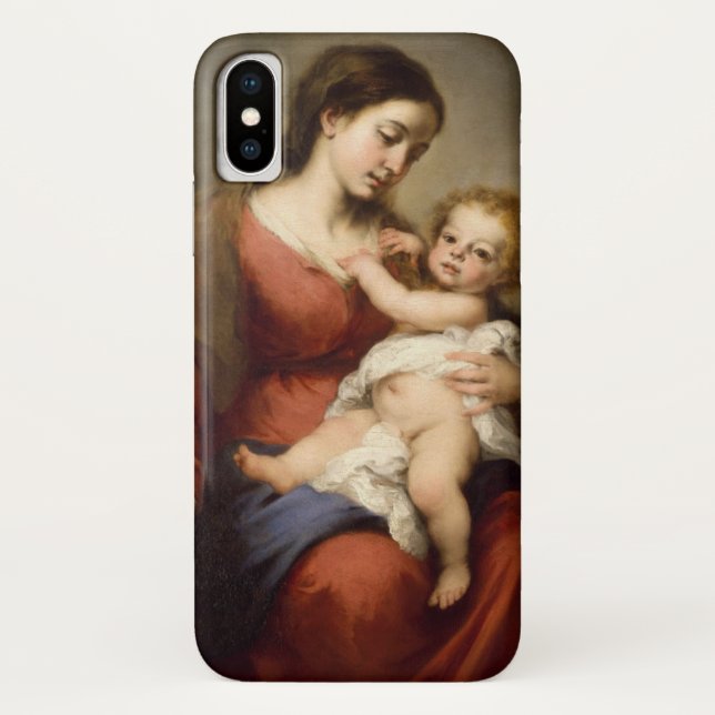 Funda De Case-Mate Para iPhone Virgen y niño (Reverso)