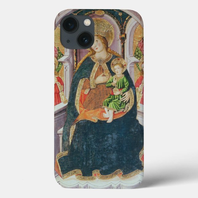 Funda De Case-Mate Para iPhone Virgen y niño con los músicos del ángel (Reverso)