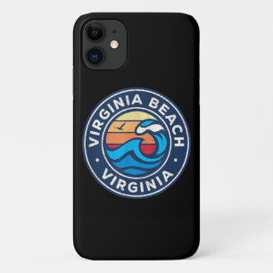 Funda Para iPhone 11 Virginia Beach Virginia VA Vintage Nautical Waves