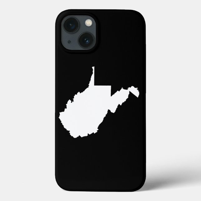 Funda De Case-Mate Para iPhone Virginia Occidental, Blanco y Negro (Reverso)