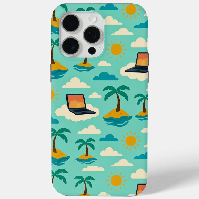 Funda De Case-Mate Para iPhone Virtual vacation  (Reverso )