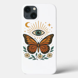 Funda Para iPhone 13 Visión de mariposa mística